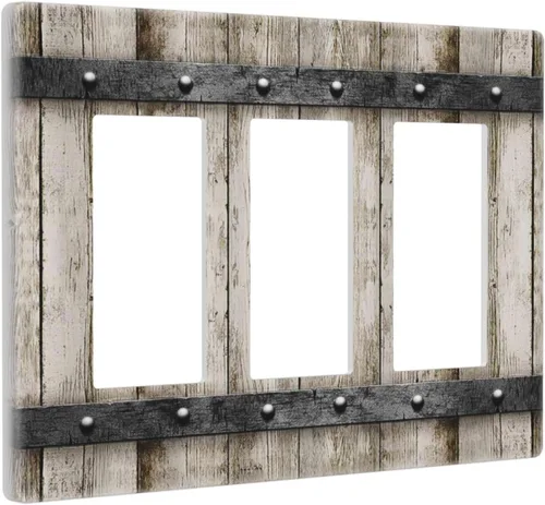 Miniatura 64 de Placa de pared eléctrica de 1 gang sin dispositivo en blanco, bohemio naranja vintage años 70 60s beige amanecer puesta de sol mediados de siglo
