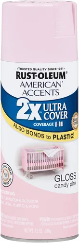 Miniatura 11 de Rust Oleum 280718 American Accents Ultra Cover 2X - Pintura en aerosol, color blanco brillante, 12 onzas Blanco satinado