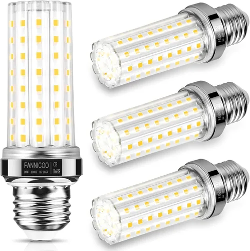 Miniatura 9 de FanNicoo Bombillas LED E12, bombillas de maíz LED de 20 W, equivalen a 150 W, 2500 lúmenes, 3000K luz blanca cálida, bombillas LED de candelabro