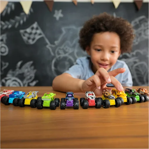 Miniatura 7 de Monster Jam, Paquete de 12 camiones coleccionables mini misteriosos oficiales de Monster Jam, escala 1:87, gran regalo para fiestas de cumpleaños