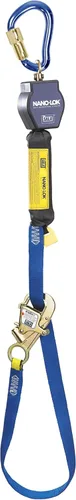 3M DBI-SALA Nano-Lok 3101365 - Cuerda de vida autoretráctil, 9 pies, malla de poliéster Dynema de 3/4 pulgadas, gancho de amarre, lazo de anclaje