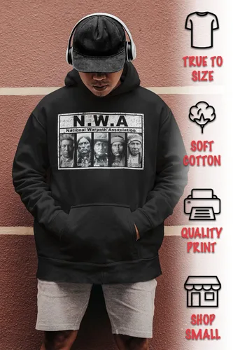 Miniatura 2 de ShirtBANC Sudadera con capucha de la National Warpath Association, equipo nativo americano
