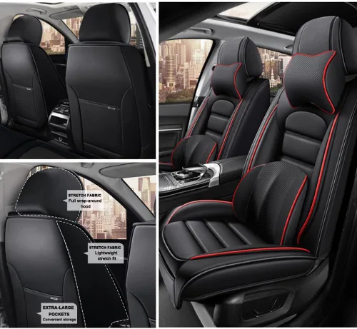 Miniatura 2 de 2 fundas de asiento para Daewoo Leganza 2000, fundas de asiento de automóvil de cuero, impermeables, suaves, fundas de asiento de automóvil