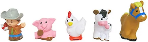 Piezas de repuesto para Little People Farm - Fisher-Price Animal Friends Farm DWC31 y CHJ51 ~ Figuras de repuesto ~ Vaca con ternero, cerdo,