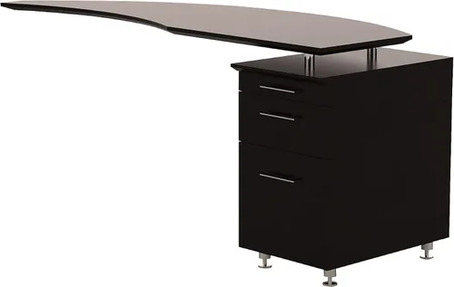 Miniatura 3 de Safco Productos Mayline MNRTPRLGS Medina 63" W Retorno derecho para usar con Escritorios, se vende por separado, laminado de acero gris