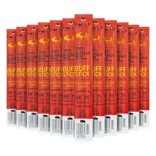 Miniatura 10 de Falls Family Ranches - Buff Sticks Cowboy Original (caja de cartón) - Suave - 0.32 oz de proteína - 0.00 oz de azúcar - 70 calorías - Paquete de 12
