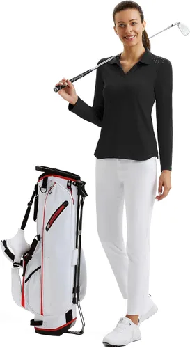 Miniatura 6 de JACK SMITH Women Polo Shirts Long Sleeve UPF 50+ Quick Dry Workout Tops for Running Hiking Exercise