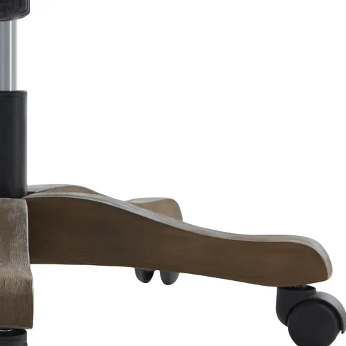 Miniatura 8 de HUIMO Silla de oficina en casa, silla de escritorio tapizada sin brazos con ruedas, altura ajustable, silla de escritorio para computadora con patas