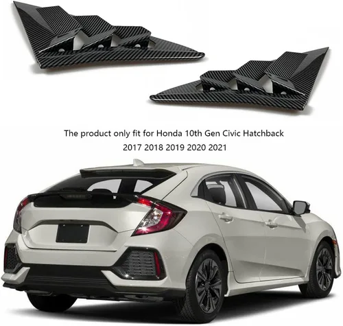 Miniatura 6 de Para Honda Civic de 10ª generación 2016-2021 - Rejilla de ventana lateral trasera, cubierta para decoración de rejilla de ventilación de aire
