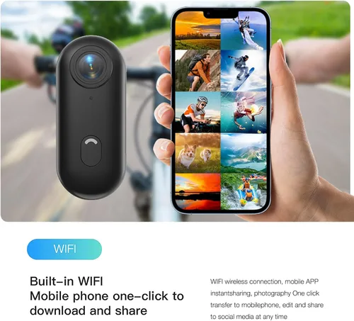 Miniatura 4 de H8 Cámara de Acción Thumb de 64GB 4K, Mini Cámaras Corporales, Cámara de Vlogging de Bolsillo Portátil, Montaje de Múltiples Accesorios en Cualquier