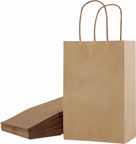 Miniatura 16 de SUNCOLOR Paquete de 24 bolsas de regalo amarillas con asas – Bolsas de 8" para regalos de fiesta, cumpleaños, Pascua y ocasiones especiales Amarillo