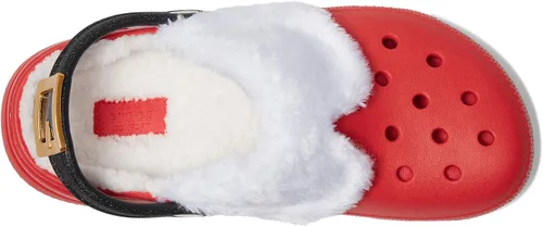 Miniatura 2 de Crocs Zuecos clásicos para adultos unisex con forro, festivos Varsity Rojo/Multi