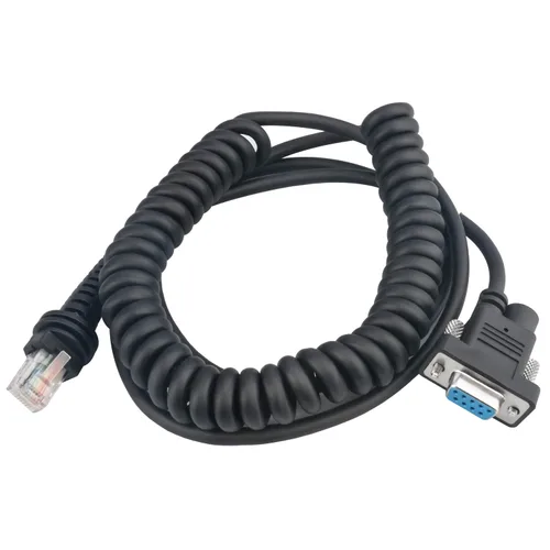 VOTTAN Cable serie para escáner de código de barras (señales +/-5V) en espiral RS232 DB9 Cable hembra compatible con Honeywell 1900 Series 1952G-HD