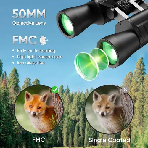 Miniatura 5 de Prismáticos militares con zoom de alta potencia de 10-30x50 para adultos, visión nocturna con poca luz/impermeable para uso diario/prisma