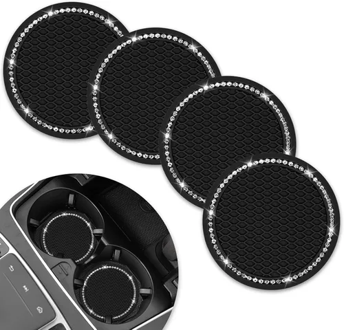SHANSHUI - Posavasos para automóvil para bebidas, universal, elegante, para vehículos, bebidas, accesorios para el interior del automóvil (negro/4
