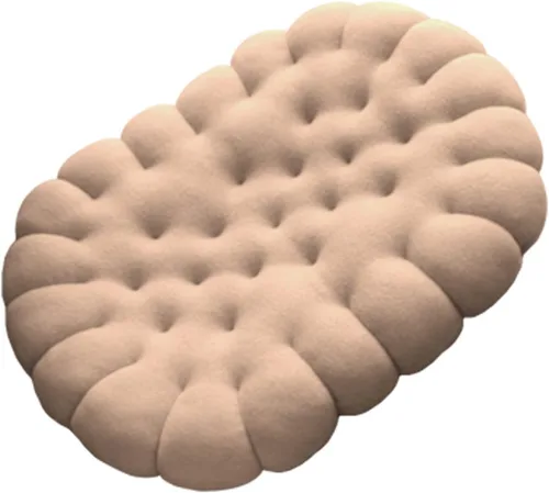 Almohada ovalada de 20 x 16 pulgadas, cojín de suelo grueso, cojín decorativo de tatami de galleta de albaricoque, decoración de felpa