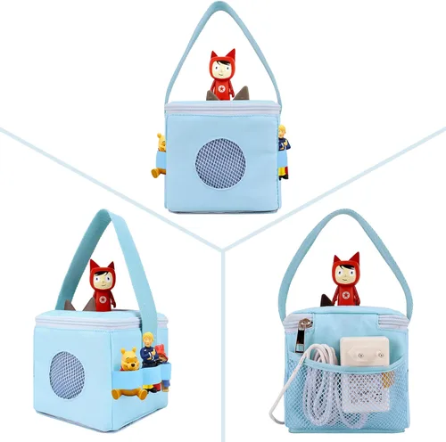 Miniatura 8 de Annmore Estuche de transporte para Toniebox, organizador de almacenamiento para reproductor de audio y figuras, compatible con versiones 1 y 2 (azul)