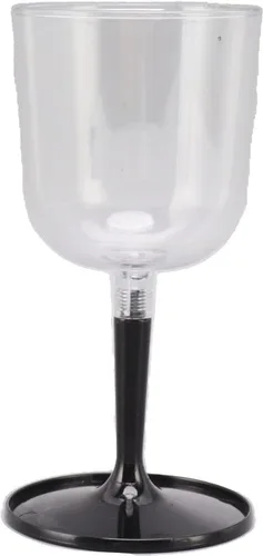 GLOGLOW Copa de vino plegable, copas de vino portátiles de viaje, copas de vino de plástico transparente inastillables para barbacoa al aire libre,