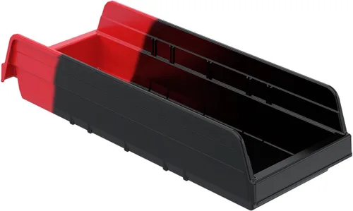 Miniatura 9 de Akro-Mils 36442 - Cubo de plástico Kanban con control de inventario con doble tolva indicador, 11-5/8 pulgadas x 4-1/4 pulgadas x 4 pulgadas