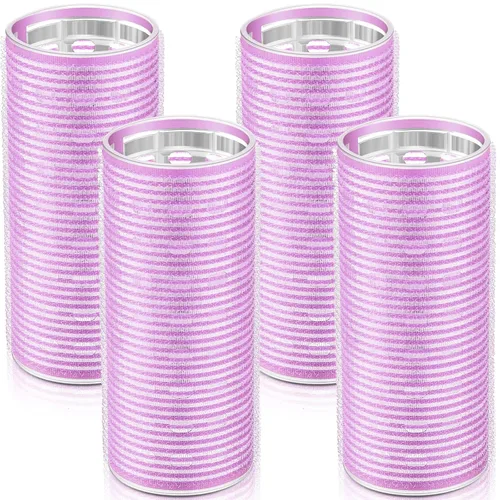 Miniatura 9 de WILLBOND 4 Piezas Rodillos para Cabello Largo para Flequillo Rizadores de Núcleo de Aluminio Rodillo Térmico de Autoagarre para Cabello Largo