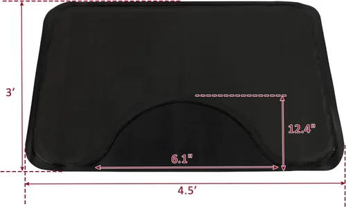 Miniatura 7 de Winado Tapete de salón de 3 x 4.5 pies para estilista, tapete para silla de peluquería y peluquería, tapete antifatiga de 1/2 pulgada de grosor
