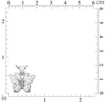 Miniatura 2 de Mimi - Colgante de plata de ley 925 con diseño de mariposa, Plata esterlina
