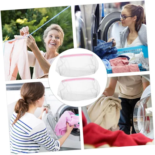 Miniatura 8 de 5 piezas de poliéster bolsa de ropa de malla bolsas de lavandería bolsas de lencería para lavar delicadas lavadora bolsa de lavandería bolsas
