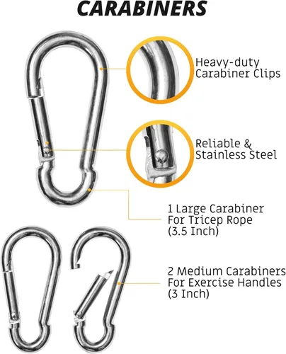 Miniatura 7 de Accesorio de cable de cuerda de tríceps, accesorio desplegable de cuerda de 35 pulgadas, accesorios de cable para gimnasio, manijas de cable,