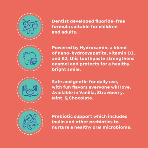 Miniatura 3 de SuperMouth Pasta de dientes sin flúor, para adultos y niños, combate las caries, blanquea, nanohidroxiapatita, desarrollado por dentistas