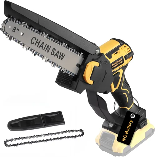 Miniatura 8 de Mini motosierra inalámbrica para batería Dewalt de 20 V MAX, motosierra 2 en 1 de 8 y 6 pulgadas sin escobillas con motosierra sin escobillas de 750