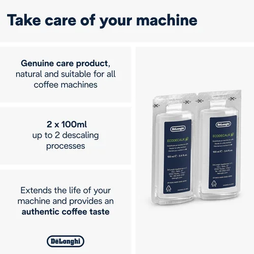 Miniatura 2 de De'Longhi EcoDecalk Descalcificador, solución de descalcificación universal ecológica para máquinas de café y espresso, paquete de 2