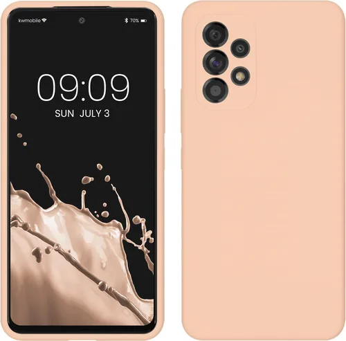 Miniatura 32 de kwmobile Funda compatible con Samsung Galaxy A32 5G - Funda de silicona TPU con acabado suave - Rosa impresionante