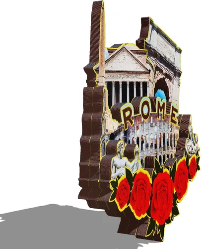 Miniatura 2 de Imán de madera de Roma, Italia, 3D, para nevera, viajes, coleccionables, recuerdos, decoración, artesanías hechas a mano