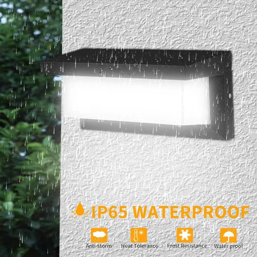 Miniatura 2 de LOVEZOE Luz de porche al aire libre de 18 W – Lámpara LED impermeable IP65 para porche de pared en 1800Lm 6000K blanco frío Lámparas de porche