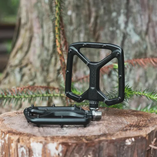 Miniatura 2 de Funn Python - Pedales planos de bicicleta - Pedales de bicicleta de plataforma ancha para bicicleta de montaña BMX/MTB, eje CrMo de 9/16 pulgadas