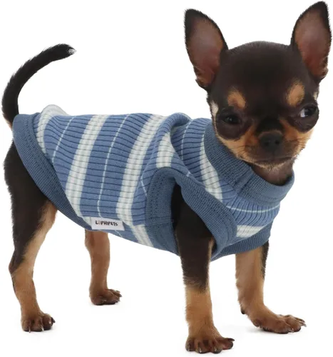 Miniatura 19 de LOPHIPETS Camiseta Chaleco 100% Algodón Acanalado para Perros Pequeños Teacup Chihuahua Yorkie Ropa de Cachorro Camiseta sin Mangas-Rosa/XS
