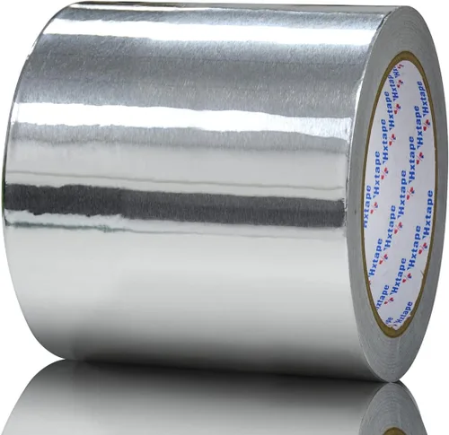 Cinta de tela de fibra de vidrio de papel de aluminio, plateado, buena para HVAC, sellado y parchado de conductos de aire caliente y frío,