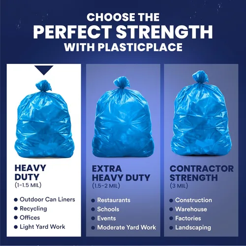 Miniatura 7 de Bolsas de reciclaje azules 38x55 55 galones 100/caja 1.2 mil H-RBL55