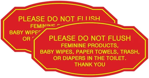 Miniatura 16 de Signs ByLITA Letrero de etiqueta victoriana Please Do Not Flush (Lt Gray), pequeño, 1 paquete Gris claro