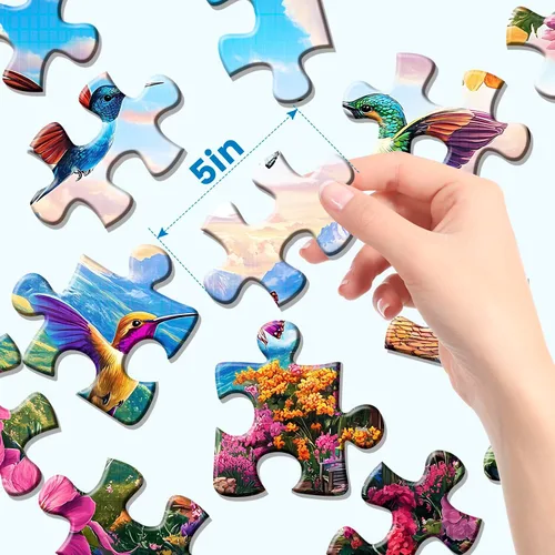 Miniatura 4 de 6 paquetes de 16 piezas grandes de rompecabezas para personas mayores, productos para demencia y Alzheimer, actividades para personas mayores