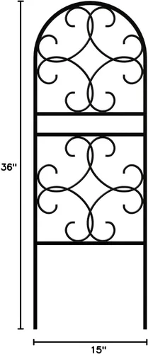 Miniatura 3 de Panacea 84490 Scroll Pot Trellis - Enrejado, 36 pulgadas, negro