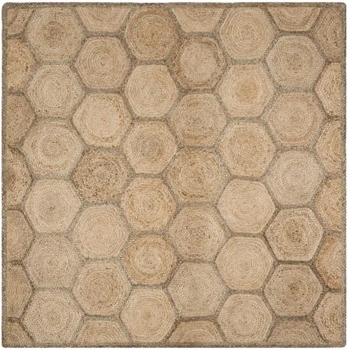 Miniatura 8 de SAFAVIEH Natural Fiber Collection - Alfombra decorativa, 2 x 3 pies, natural y gris, yute tejido de panal hecho a mano, ideal para zonas de alto