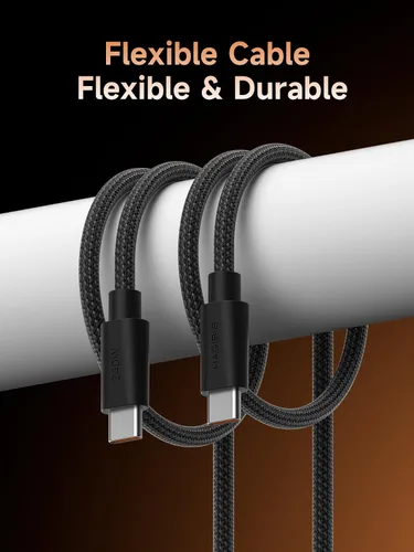 Miniatura 5 de Hagibis Cable USB-C de Wedge Joint de 240 W, cable flexible USB tipo C de transferencia de datos de 480 Mbps, cable USB-C para iPhone 17, 16, 15 Pro