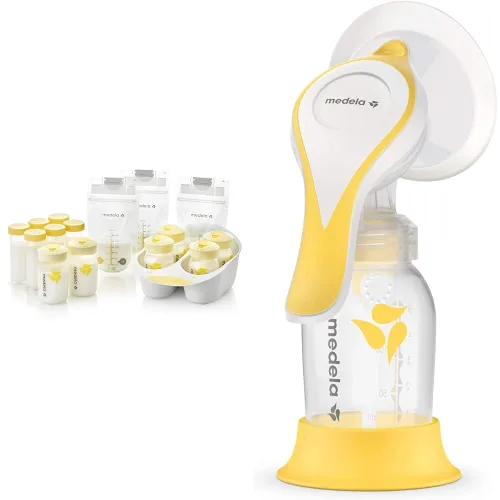 Medela Juego de soluciones de almacenamiento de leche materna, suministros y recipientes de lactancia materna, organizador de leche materna y