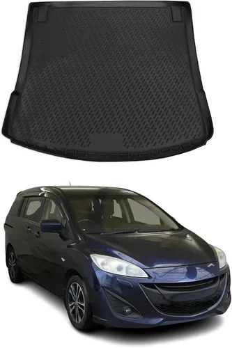 OMAC Forros de carga para maletero de Mazda 5 2012-2015, impermeable TPE, negro