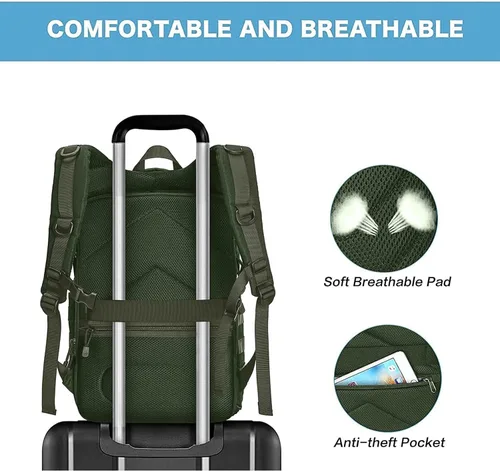Miniatura 7 de MOSISO Mochila para cámaras tácticas, funda para cámara DSLR/SLR/sin espejo con compartimento para portátil, compatible con Canon/Nikon/Sony