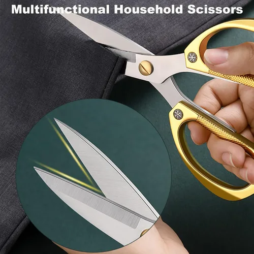 Miniatura 7 de Tijeras de Cocina de Acero Inoxidable de Servicio Pesado - Paquete de 2 Tijeras Multiusos para Alimentos, Tijeras para Aves y Carne