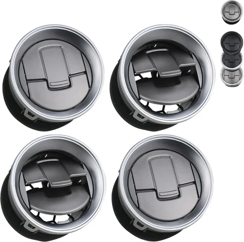 Miniatura 8 de TQPONLY Rejilla de ventilación del conducto de aire del calentador de AC del tablero (cromo y negro) Compatible con Ford F150 2004-2008/Lincoln Mark