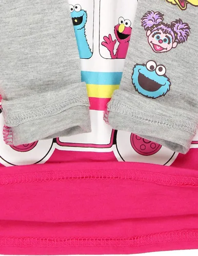 Miniatura 6 de Sesame Street Elmo, Big Bird, Cookie Monster, Grover, Abby Cadabby - Camiseta de manga larga para niñas pequeñas y bebés, color rosa