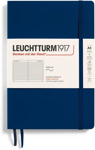 Miniatura 4 de LEUCHTTURM1917 - Cuaderno de tapa blanda mediano A5 - 123 páginas numeradas para escritura y diario (Verde bosque, liso)